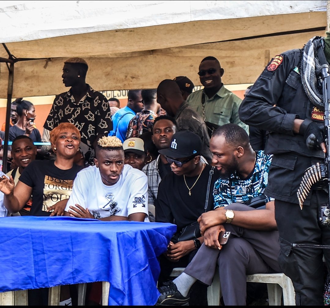 Victor Osimhen returns to his primary school in Olusosun where he was raised (photos/video)