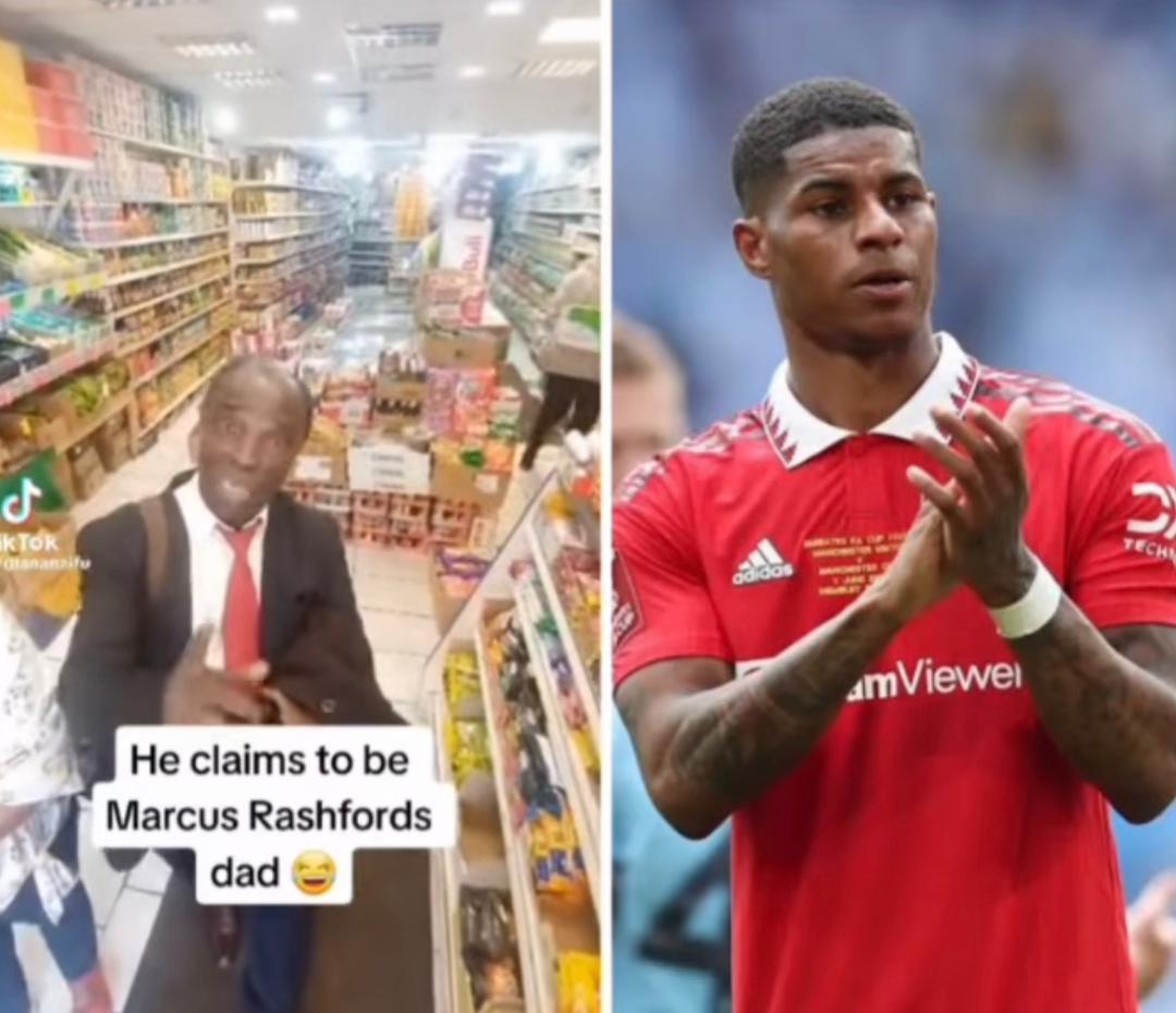 Man claiming to be father of Manchester United star, Marcus Rashford pops up on the internet (video)