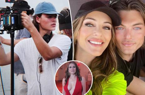 21 year old upcoming filmmaker Damian Hurley directs his own mom Elizabeth Hurley?s erotic scenes in new film