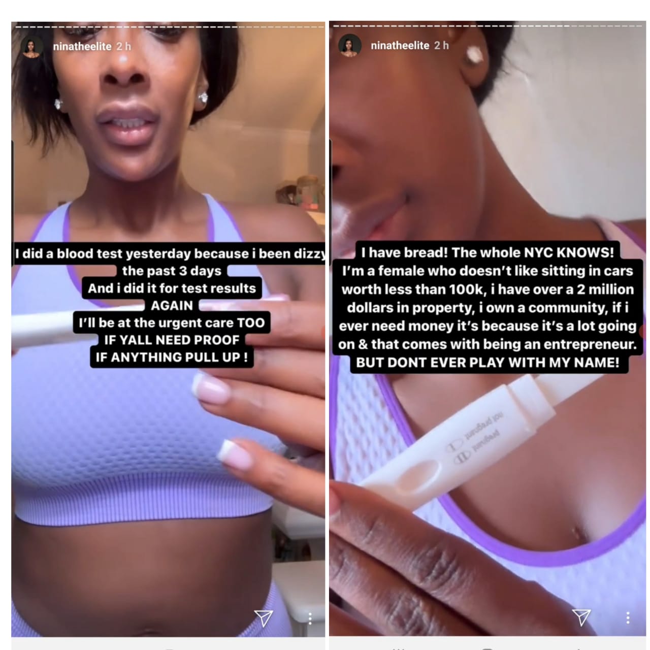 American lady claims she is pregnant for singer Davido; shares receipts and a video of herself conducting a pregnancy test