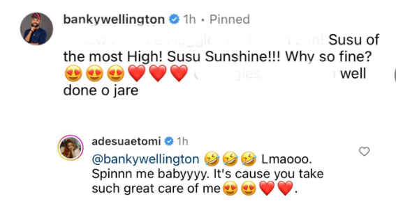 You take such great care of me - Adesua Etomi-Wellington celebrates her husband, Banky W, on IG
