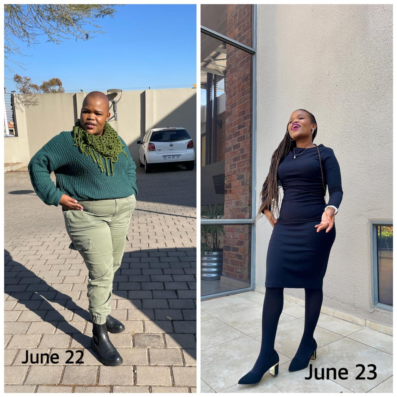 South African lady shows off her amazing weight-loss transformation