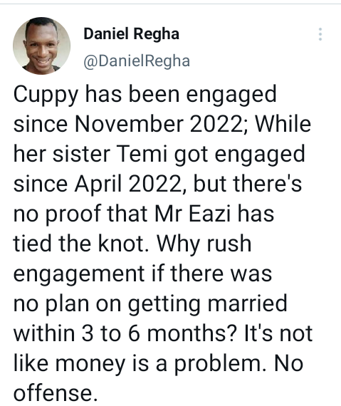 Mind your business - Billionaire daughter, Temi Otedola writes after Daniel Regha