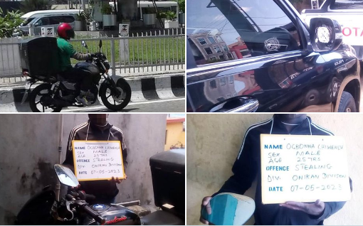 Criminal who poses as delivery man to steal car mirrors apprehended in Lagos