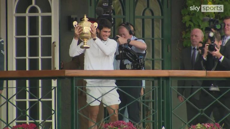 20 year old Carlos Alcaraz beats veteran Novak Djokovic to win his maiden Wimbledon title in epic final (Videos)