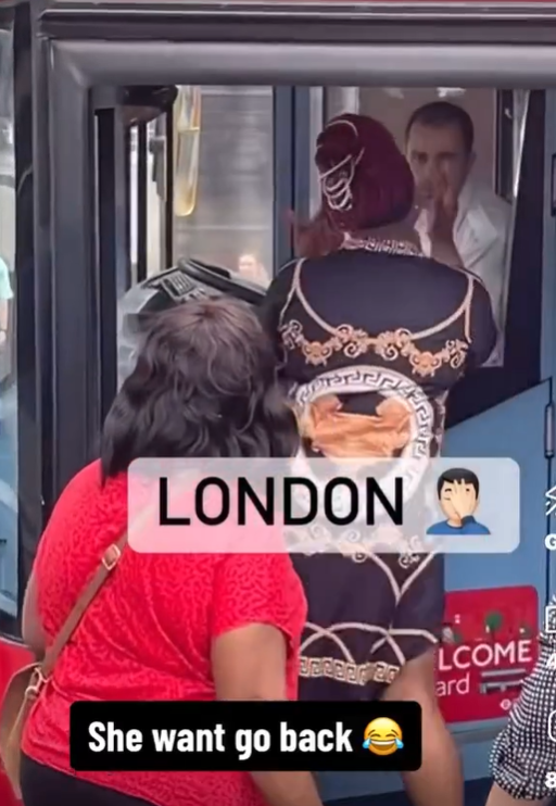 Lady creates a scene aboard a bus in London after missing a stop (video)