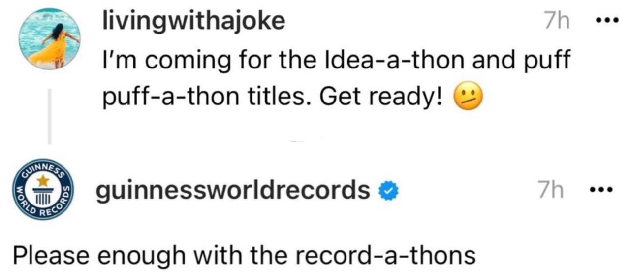 ?Please enough with the record-a-thons?- Guinness World Records replies Nigerian lady after she announced her intention to create a record-breaking category