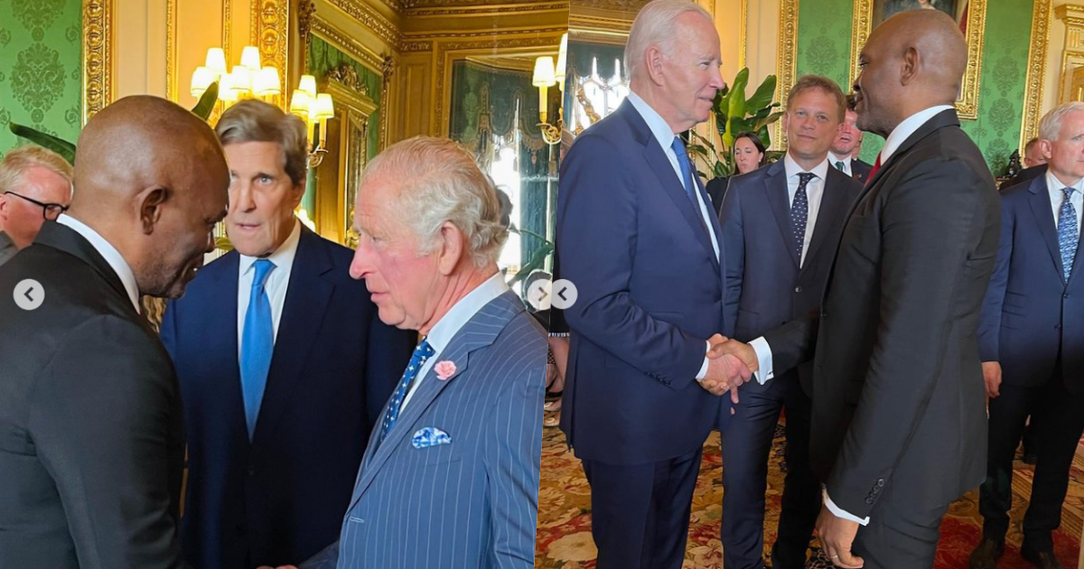 Tony Elumelu spotted having a t�te-�-t�te with President Joe Biden and King Charles