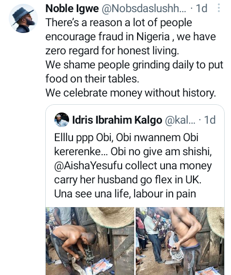 There is dignity in labour - Nigerians slam Twitter user for mocking and job-shaming popular Labour Party supporter, Eluu P