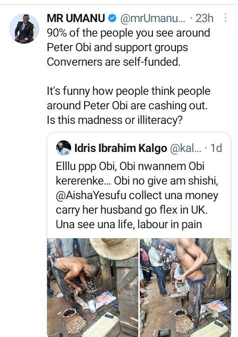 There is dignity in labour - Nigerians slam Twitter user for mocking and job-shaming popular Labour Party supporter, Eluu P