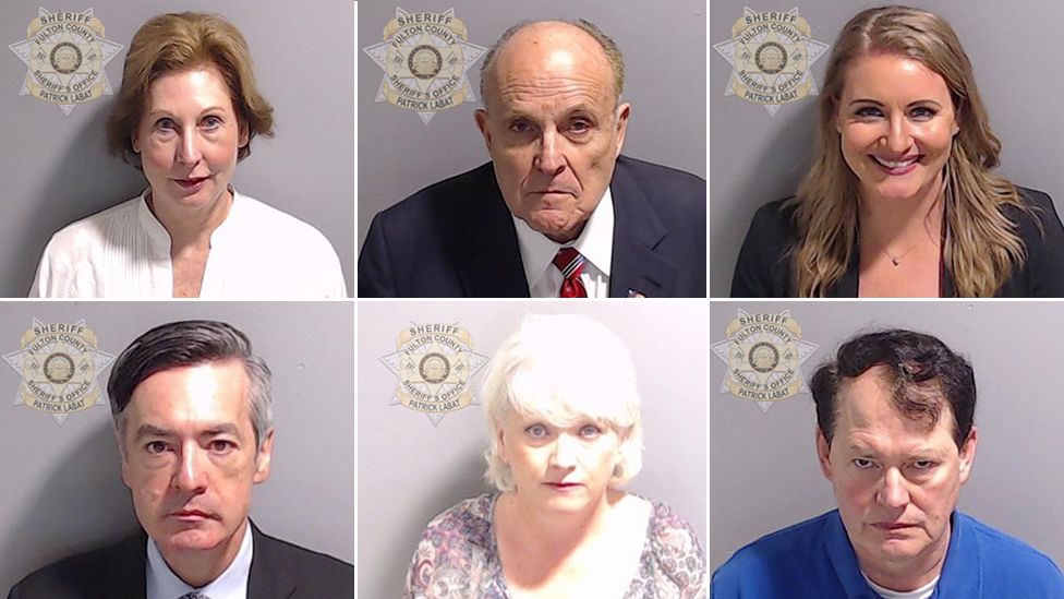 Mugshots of 9 co-defendants in Donald Trump