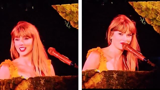 Singer Taylor Swift takes a jab at Kanye West as she jokes about being 