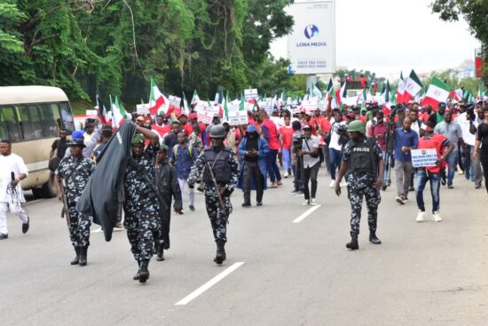Organised Labour stage protest in Abuja, Lagos, other states over 