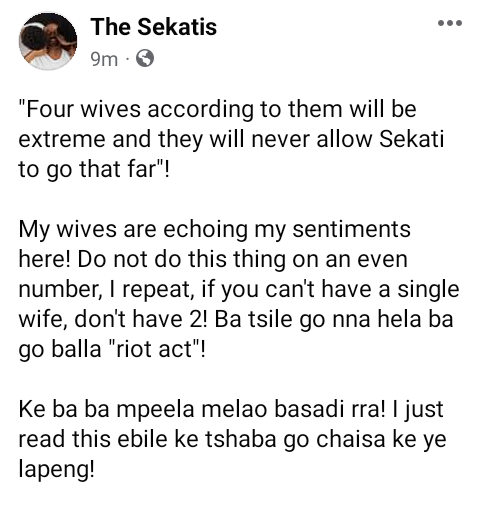 We can only allow our husband to marry just one more woman  - Two wives of Botswana polygamist pastor say