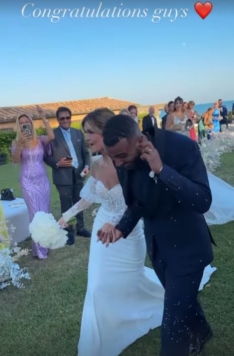Ex- Chelsea defender Ashley Cole ties the knot with Former TOWIE star Sharon Canu in  star-studded  wedding in Italy (Photos)