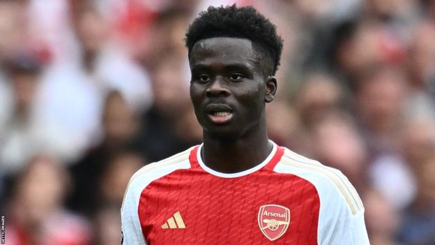 Arsenal winger Bukayo Saka