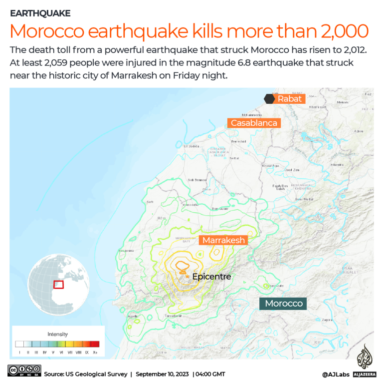 INTERACTIVE Morocco earthquake September 10 4gmt update-1694319921