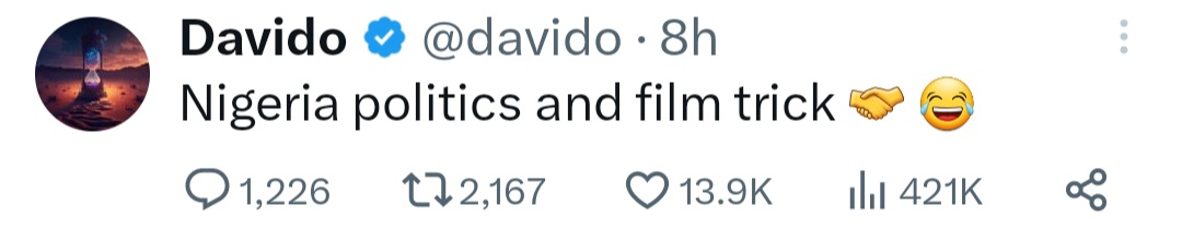 Davido slams APC supporters who called him out for his tweet