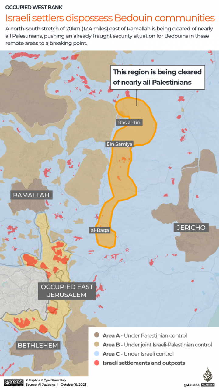 INTERACTIVE - Israeli settlers dispossess Bedouin communities-1697730217