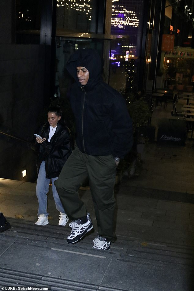 Manchester United striker, Marcus Rashford sparks reconciliation rumours with former fianc�e Lucia Loi as he books an entire restaurant for a romanic dinner date (Photos)