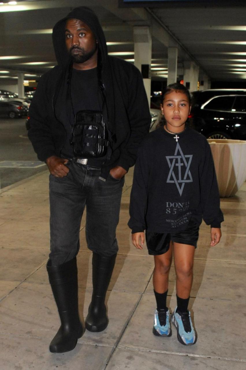 Kanye West and daughter North enjoy trip to Dubai while his wife Bianca Censori hangs out with friends (photos)
