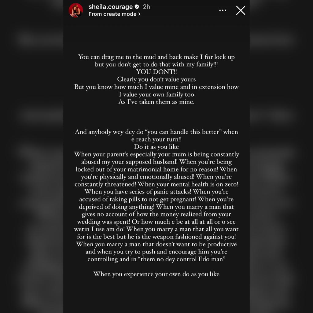He didn?t want to be productive and when I tried to encourage him, he would say ?them no dey control Edo man?- Isreal DMW?s estranged wife, Sheila, speaks on why their marriage packed up