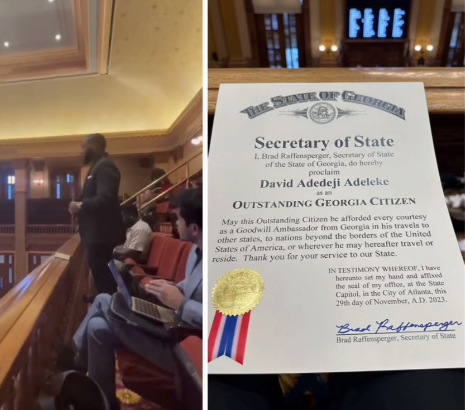U.S state of Georgia General Assembly honours Davido as